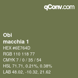 カラーコード: Obi - macchia 1 | qconv.com