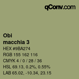 Color code: Obi - macchia 3 | qconv.com