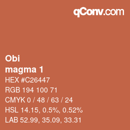 Color code: Obi - magma 1 | qconv.com