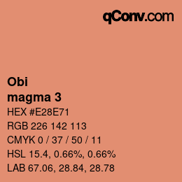 Código de color: Obi - magma 3 | qconv.com