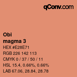 カラーコード: Obi - magma 3 | qconv.com