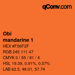カラーコード: Obi - mandarine 1 | qconv.com