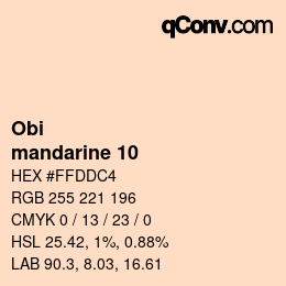 Color code: Obi - mandarine 10 | qconv.com