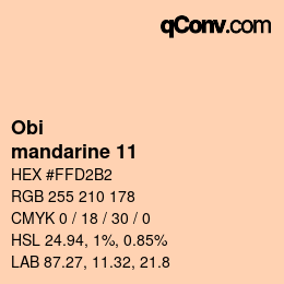 Farbcode: Obi - mandarine 11 | qconv.com