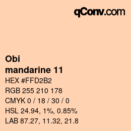 Color code: Obi - mandarine 11 | qconv.com