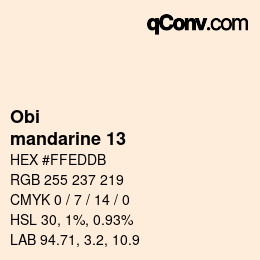 Farbcode: Obi - mandarine 13 | qconv.com