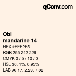 颜色代码: Obi - mandarine 14 | qconv.com