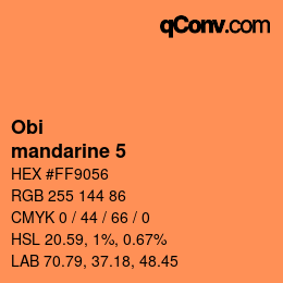 颜色代码: Obi - mandarine 5 | qconv.com