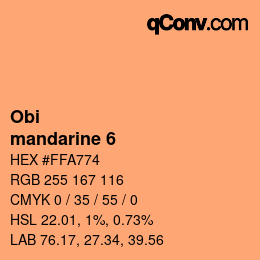 Código de color: Obi - mandarine 6 | qconv.com