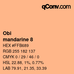 颜色代码: Obi - mandarine 8 | qconv.com