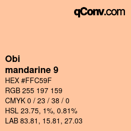 颜色代码: Obi - mandarine 9 | qconv.com
