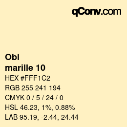 Farbcode: Obi - marille 10 | qconv.com