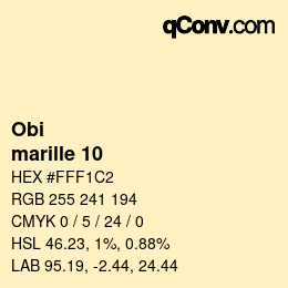 Color code: Obi - marille 10 | qconv.com