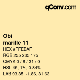 Farbcode: Obi - marille 11 | qconv.com
