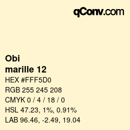 Code couleur: Obi - marille 12 | qconv.com