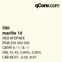 Color code: Obi - marille 14 | qconv.com