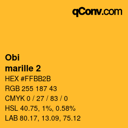 颜色代码: Obi - marille 2 | qconv.com