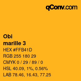 颜色代码: Obi - marille 3 | qconv.com
