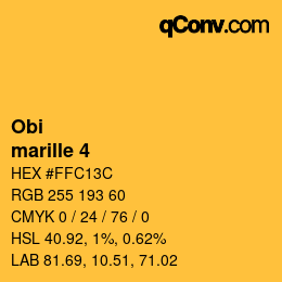 Code couleur: Obi - marille 4 | qconv.com