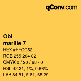 Código de color: Obi - marille 7 | qconv.com