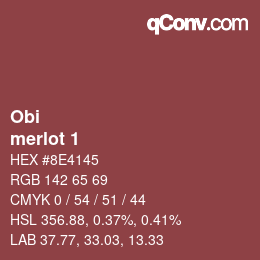 Code couleur: Obi - merlot 1 | qconv.com