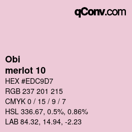 Code couleur: Obi - merlot 10 | qconv.com