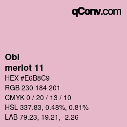 Code couleur: Obi - merlot 11 | qconv.com