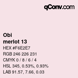 Farbcode: Obi - merlot 13 | qconv.com