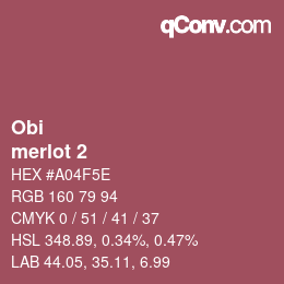 Código de color: Obi - merlot 2 | qconv.com