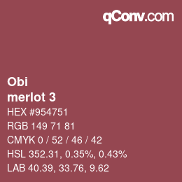 Código de color: Obi - merlot 3 | qconv.com