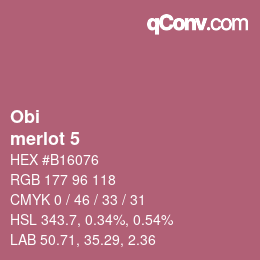 カラーコード: Obi - merlot 5 | qconv.com