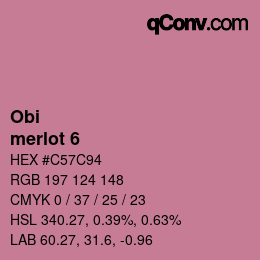 カラーコード: Obi - merlot 6 | qconv.com