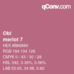 カラーコード: Obi - merlot 7 | qconv.com