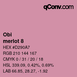 Farbcode: Obi - merlot 8 | qconv.com