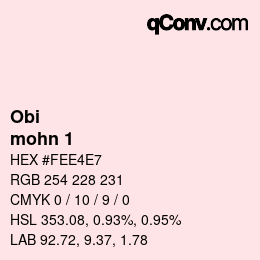 Code couleur: Obi - mohn 1 | qconv.com