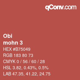颜色代码: Obi - mohn 3 | qconv.com