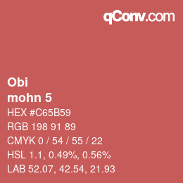 Code couleur: Obi - mohn 5 | qconv.com