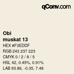 Color code: Obi - muskat 13 | qconv.com