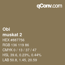 颜色代码: Obi - muskat 2 | qconv.com