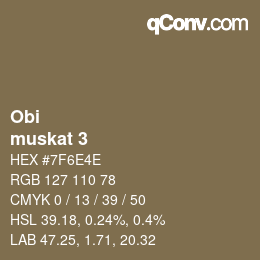 Color code: Obi - muskat 3 | qconv.com