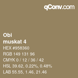 Color code: Obi - muskat 4 | qconv.com