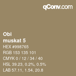 Color code: Obi - muskat 5 | qconv.com