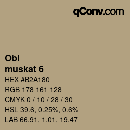 Color code: Obi - muskat 6 | qconv.com