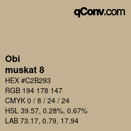 Farbcode: Obi - muskat 8 | qconv.com