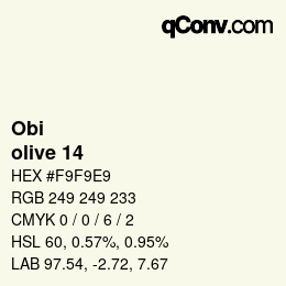 カラーコード: Obi - olive 14 | qconv.com
