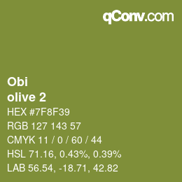 カラーコード: Obi - olive 2 | qconv.com