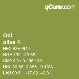 Farbcode: Obi - olive 4 | qconv.com