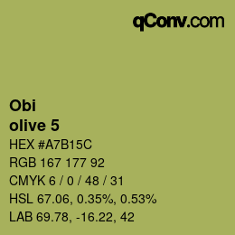 Código de color: Obi - olive 5 | qconv.com