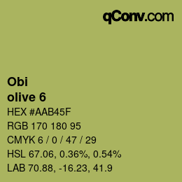 Farbcode: Obi - olive 6 | qconv.com