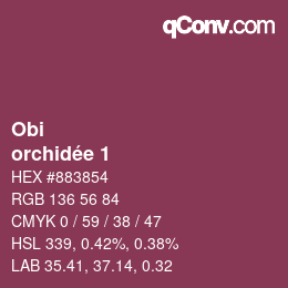 Farbcode: Obi - orchidée 1 | qconv.com